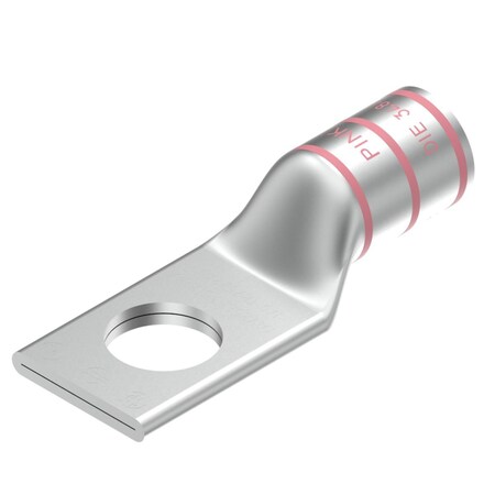 Burndy Copper Compression Lug, 1 Hole w/ Inspection Window, 1/0 Flex, 1/4" St YAV25LTC14FX